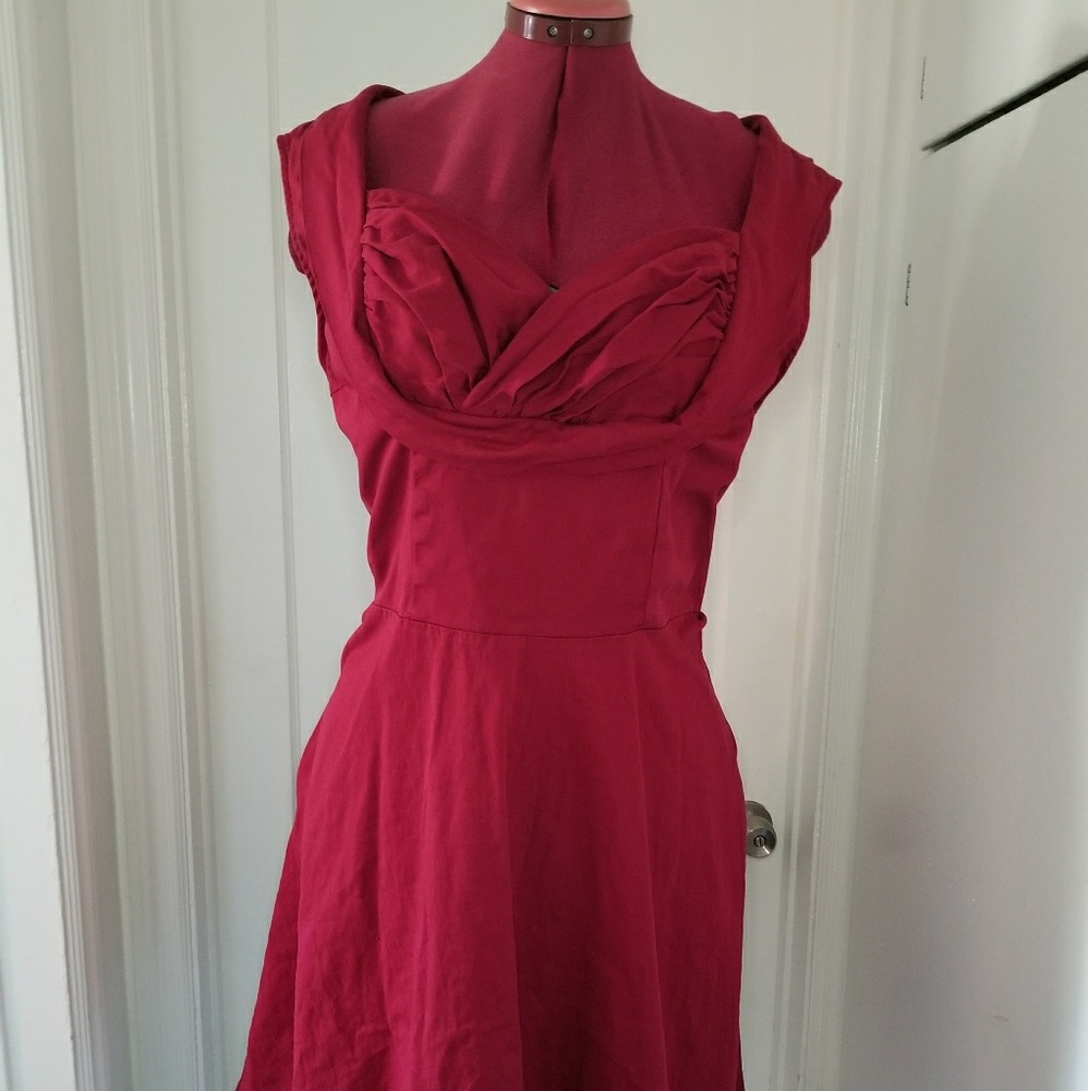 Red Lundy Bop Marilyn style dress